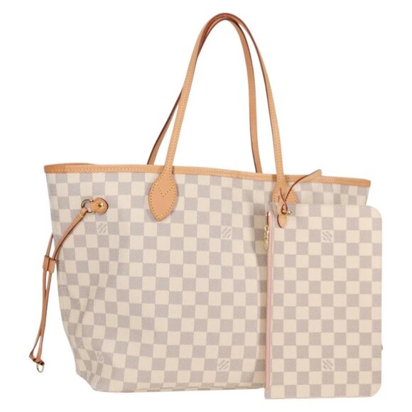 LOUIS VUITTON Damier Azur Neverfull MM Tote Bag N41605 LV Auth ac3855V - Picture 1 of 16